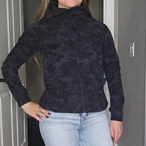 Black & Gray Camo Running Jacket